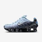 靴 Nike Women's Shox TL llic Silver Nike Shox TL Women's Cushioned Low Top Shoes - Light Silver/White